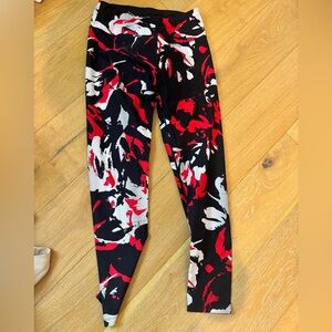 Calvin Klein Performance Leggings in Red and Black